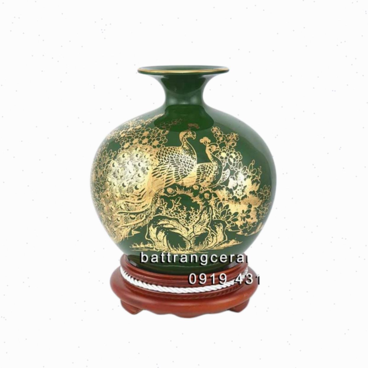 Bình hút lộc vẽ vàng 24k 25cm phong thủy may mắn tài lộc 