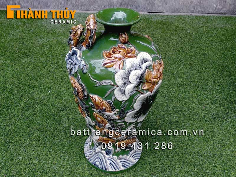 Mai bình tích lộc cá chép hóa rồng 55cm gốm sứ cao cấp phong thủy Mai bình tích lộc cá chép hóa rồng 55cm gốm sứ cao cấp phong thủy