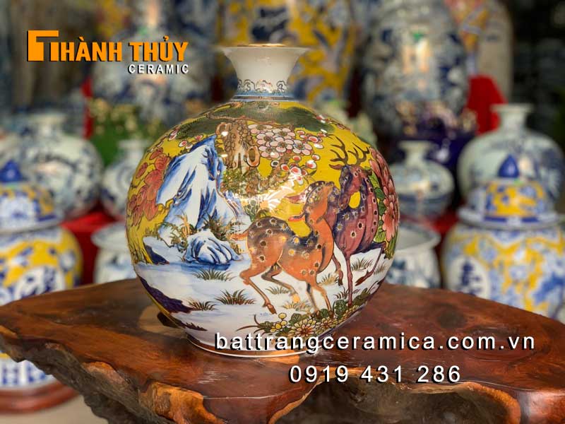 Bình hút lộc Tùng Lộc Phú Quý cao cấp 24k may mắn tiền tài 
