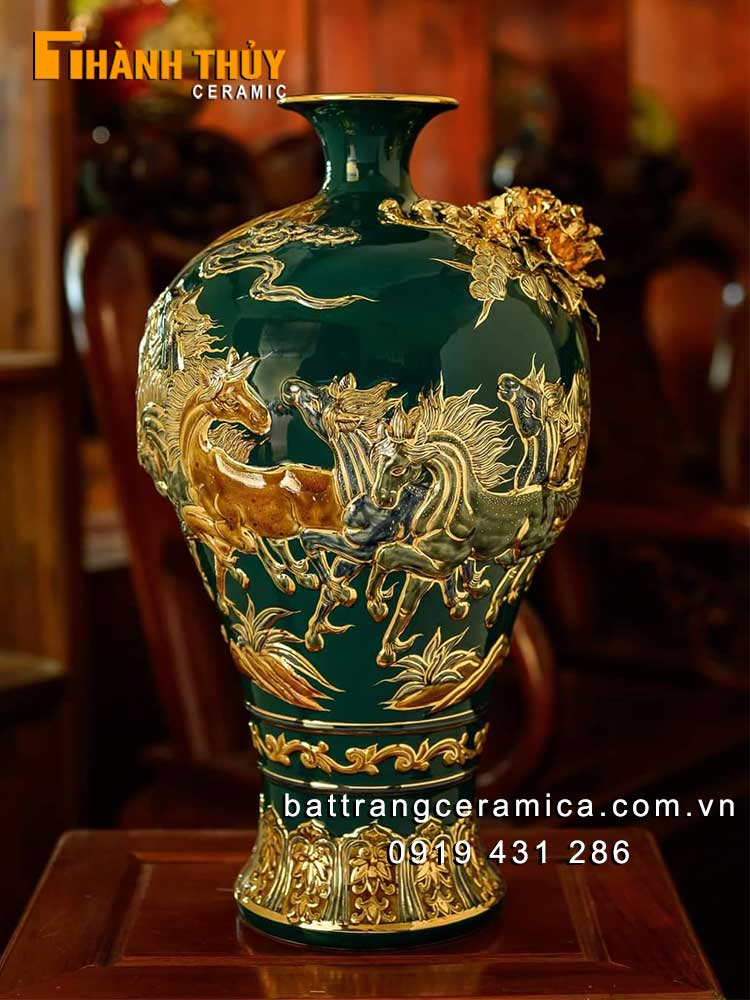 Mai bình mã đáo thành công xanh ngọc lục bảo 55cm sang trọng hút tài lộc Mai bình mã đáo thành công xanh ngọc lục bảo 55cm sang trọng hút tài lộc