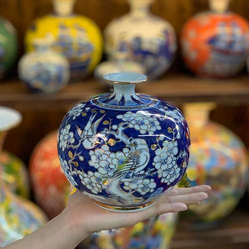 Bình hút lộc mini vàng 24k băng mai 15 cm quà tặng phong thủy 