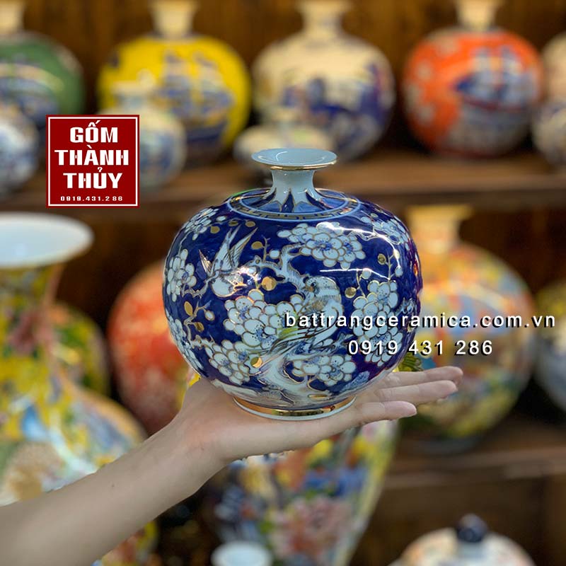 Bình hút lộc mini vàng 24k băng mai 15 cm quà tặng phong thủy