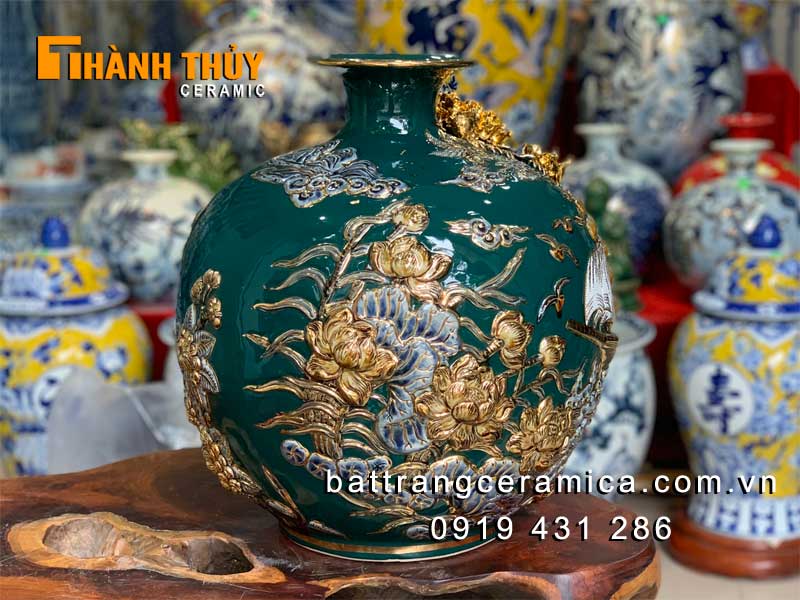 Bình hút lộc Thuận Buồm Xuôi Gió 24k cao cấp Quà biếu sang