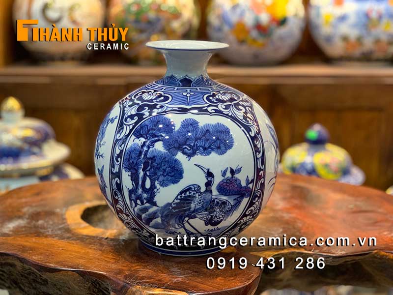 Bình hút lộc tứ cảnh 4 mùa 26cm quà tặng phong thủy sang trọng