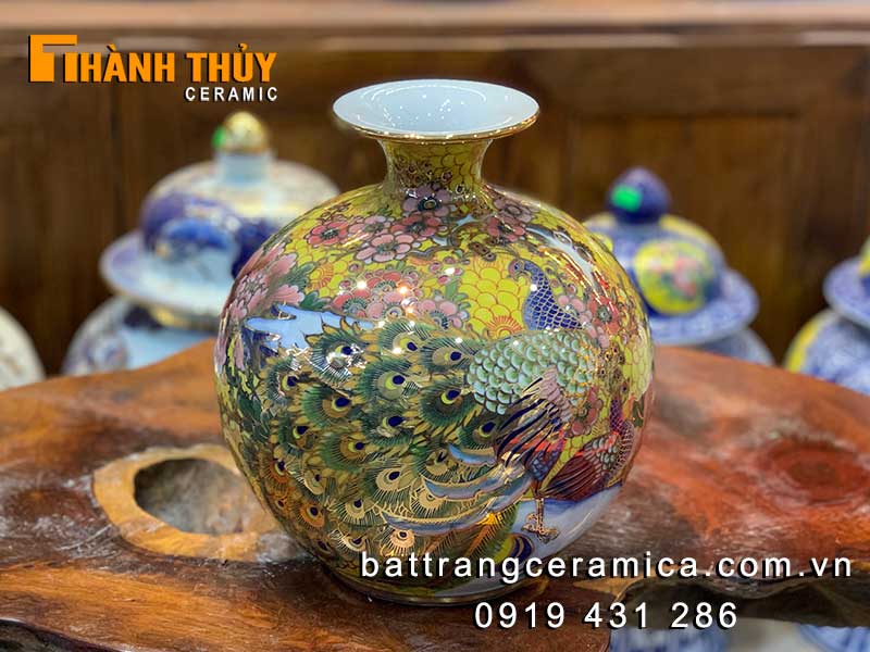 Bình hút lộc vàng 24k 25cm Công danh tài lộc quà biếu ý nghĩa