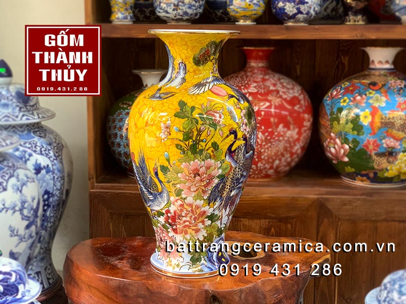 Bình phú quý 24k vẽ vàng cao 60cm phong thủy may mắn tài lộc