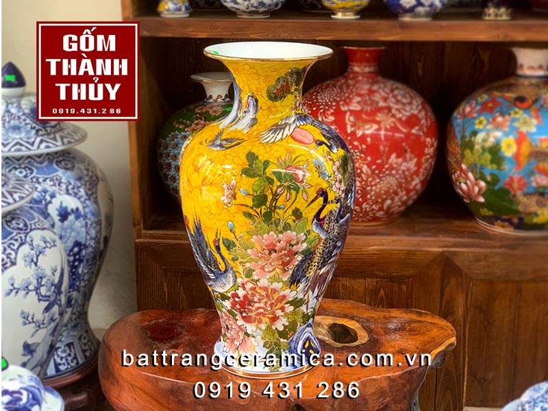 Bình phú quý 24k vẽ vàng cao 60cm phong thủy may mắn tài lộc