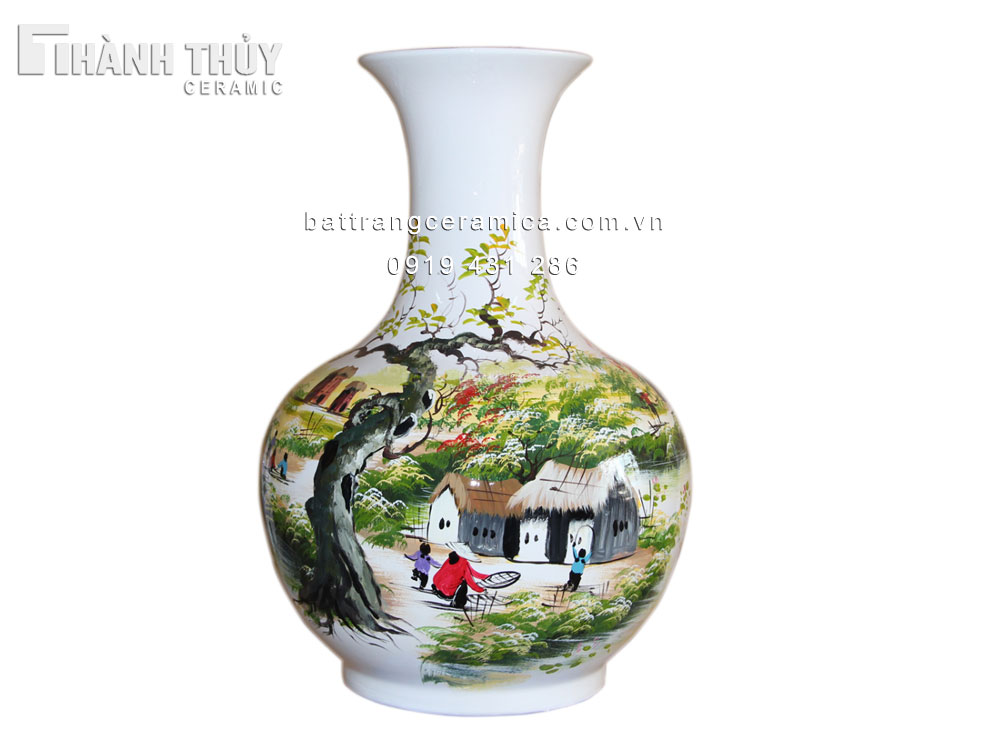 Tỏi cảnh sơn mài Bát Tràng cao cấp trang trí phòng khách quà tặng 