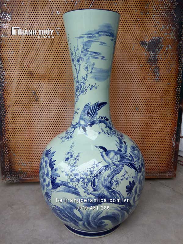 Lọ tỏi ống Hỉ tước báo xuân 80cm sang trọng may mắn Lọ tỏi ống Hỉ tước báo xuân 80cm sang trọng may mắn