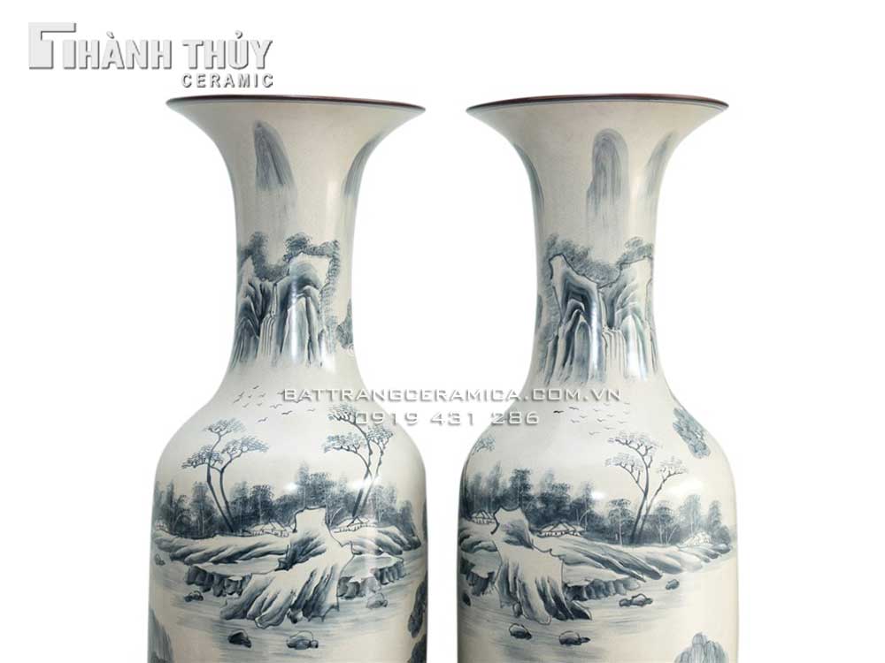Lọ lộc bình Phúc Lộc Thọ men rạn cổ cao 16cm phát tài may mắn