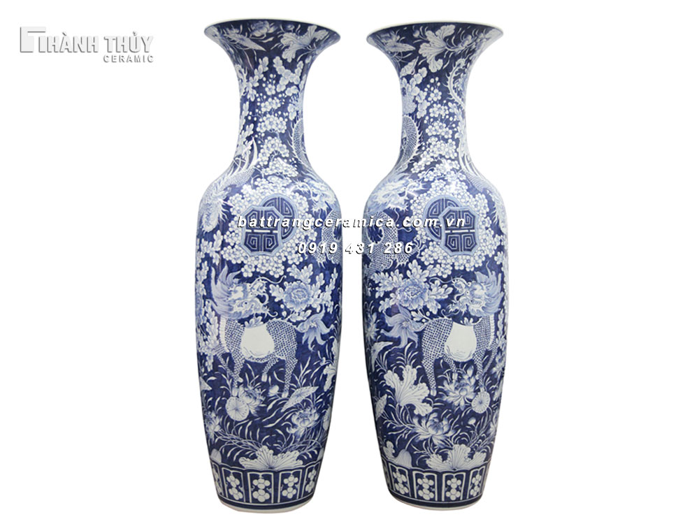 Lọ lộc bình Tứ Linh cao 120cm sang trọng quà tặng đẳng cấp