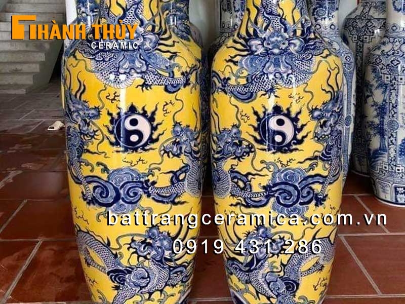 Lọ lục bình Rồng vàng 1m6 phong thủy đẳng cấp mua ngay