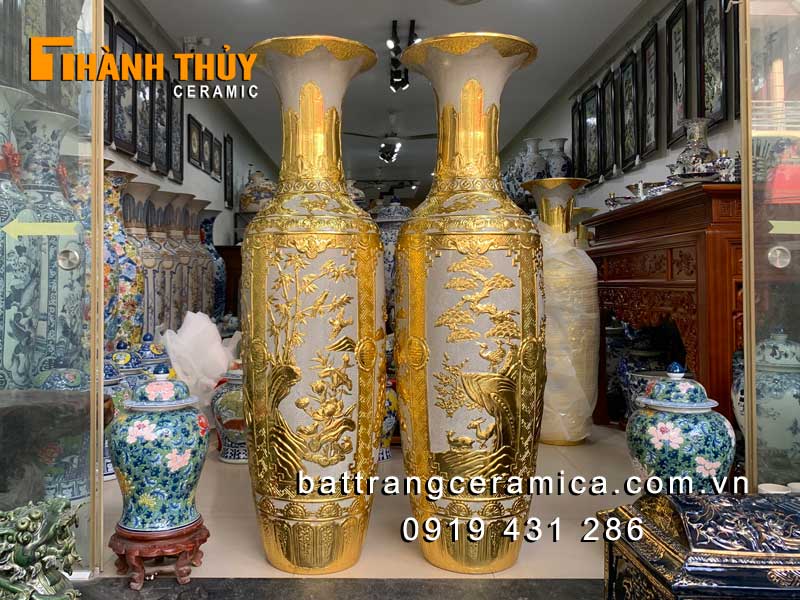 Lục bình dát vàng tứ cảnh 1m6 sang trọng may mắn thịnh vượng