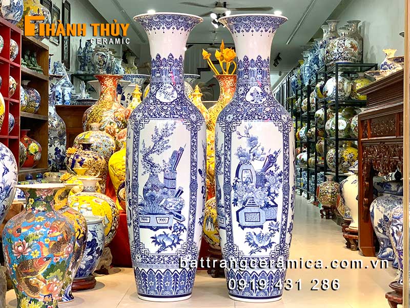 Lọ lộc bình cổ đồ cao cấp 1m52 sang trọng độc đáo bình an