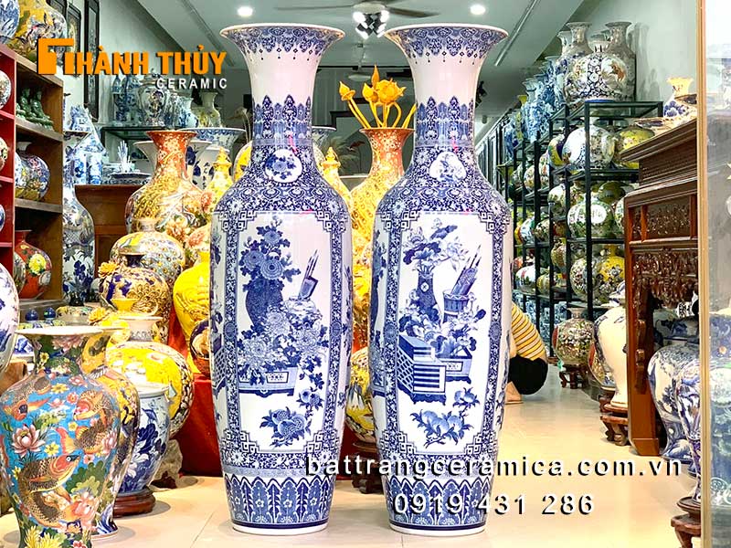 Lọ lộc bình cổ đồ cao cấp 1m52 sang trọng độc đáo bình an