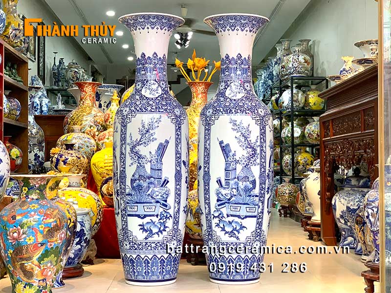 Lọ lộc bình cổ đồ cao cấp 1m52 sang trọng độc đáo bình an 