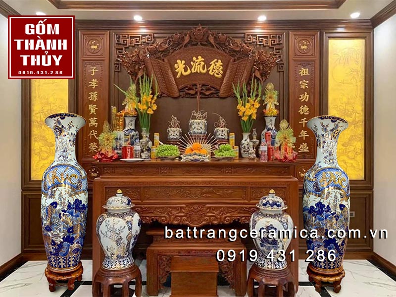 Lộc bình 24k Phúc Đức cao cấp 1m4 sang trọng phong thủy