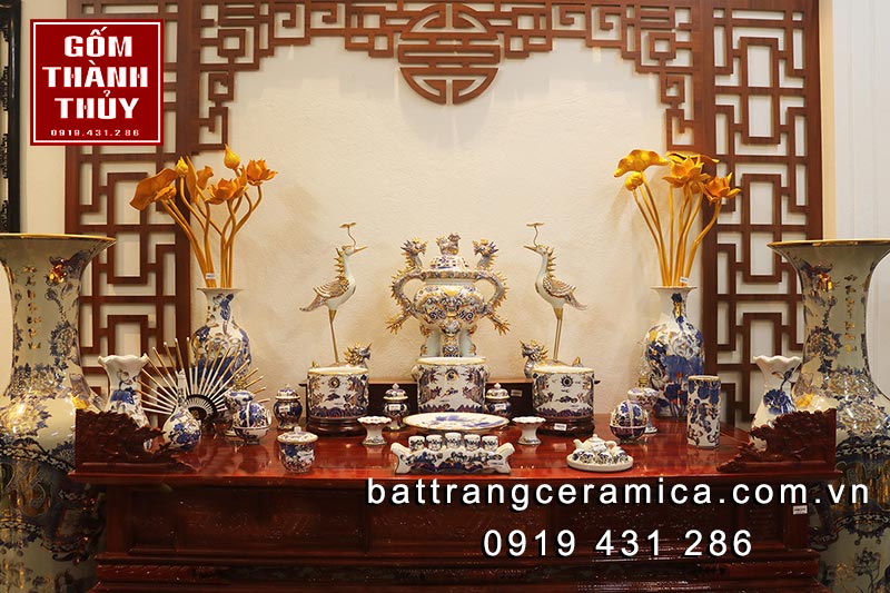 Lộc bình 24k Phúc Đức cao cấp 1m4 sang trọng phong thủy