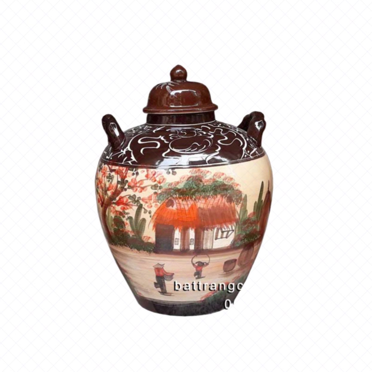 Vò đựng rượu gốm sứ Bát Tràng 40L an toàn đẹp bền giá tốt 