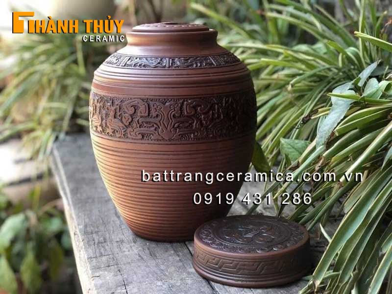 Chum sành ngâm rượu Văn Lang 5L chất lượng cao an toàn Chum sành ngâm rượu Văn Lang 5L chất lượng cao an toàn