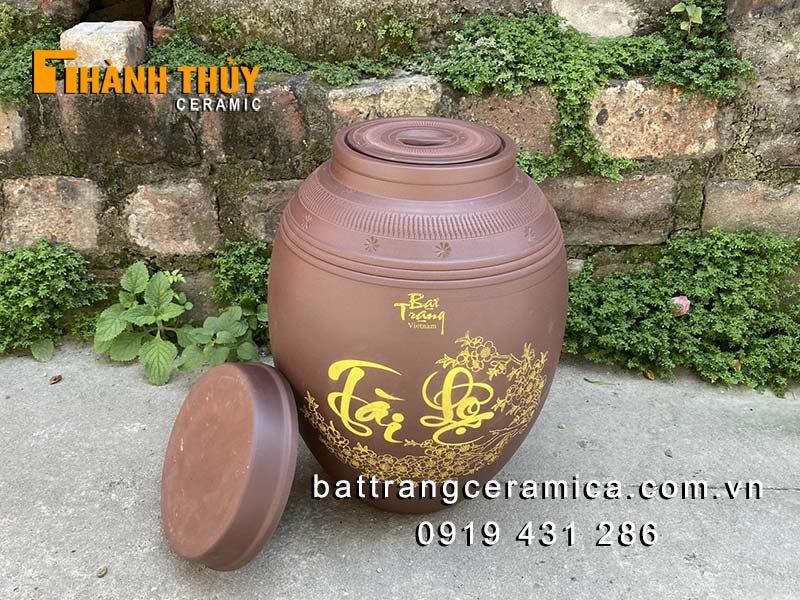 Chum sành ngâm rượu 50L 2 nắp chất lượng giá tốt