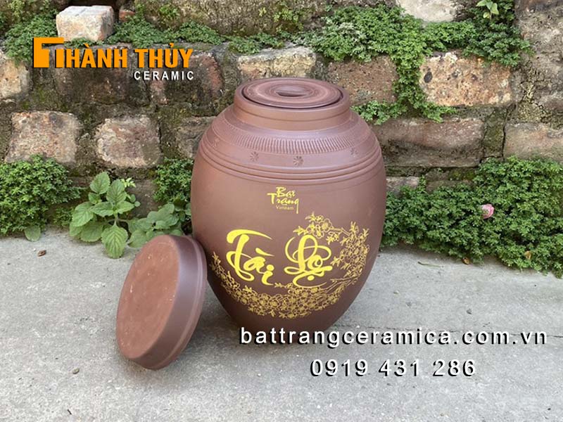 Chum sành ngâm rượu 30L 2 nắp handmade an toàn tốt sức khỏe