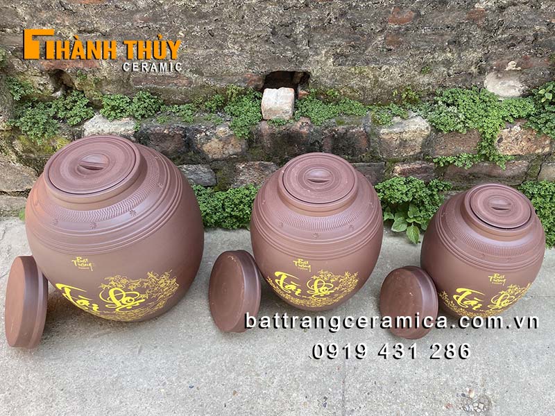 Chum sành ngâm rượu 20L 2 nắp thủ công an toàn thơm ngon Chum sành ngâm rượu 20L 2 nắp thủ công an toàn thơm ngon