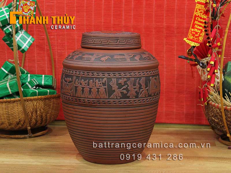 Chum ngâm rượu trống đồng 50 lít chính hãng sang trọng bền đẹp Chum ngâm rượu trống đồng 50 lít chính hãng sang trọng bền đẹp