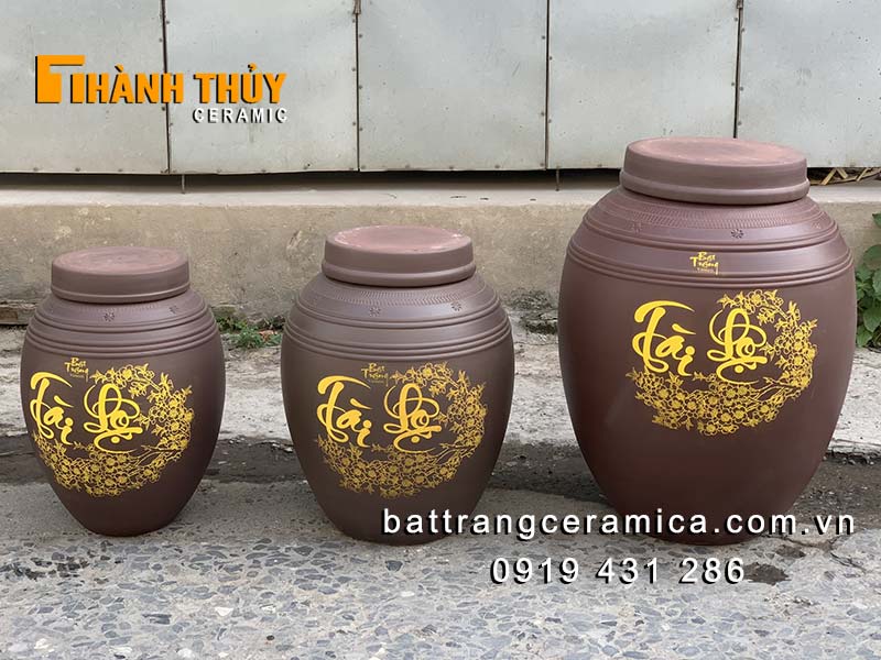 Chum sành Bát Tràng 70L ngâm rượu tốt an toàn giá tốt Chum sành Bát Tràng 70L ngâm rượu tốt an toàn giá tốt