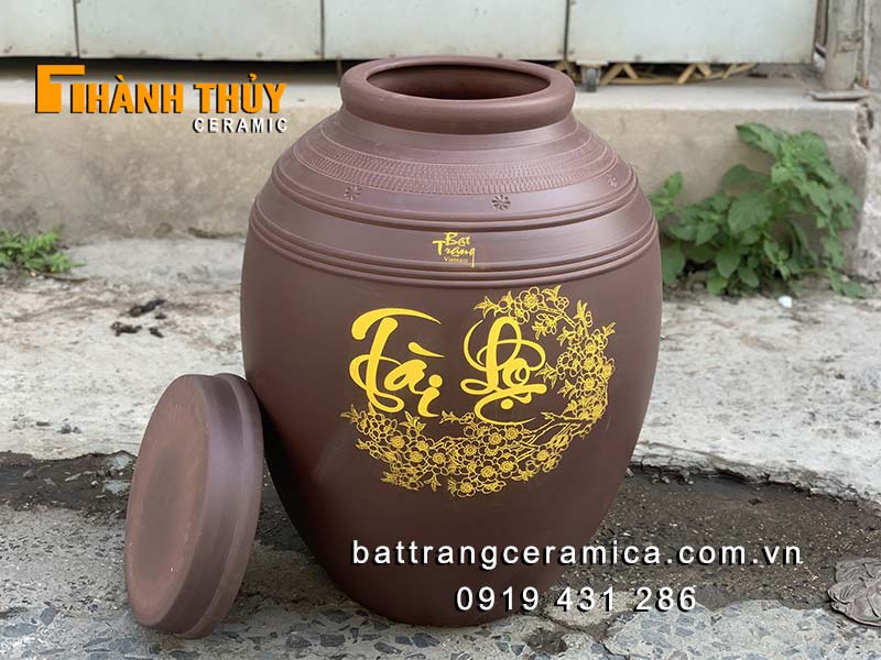 Chum sành tài lộc Bát Tràng 30 lít chất lượng giá tốt 