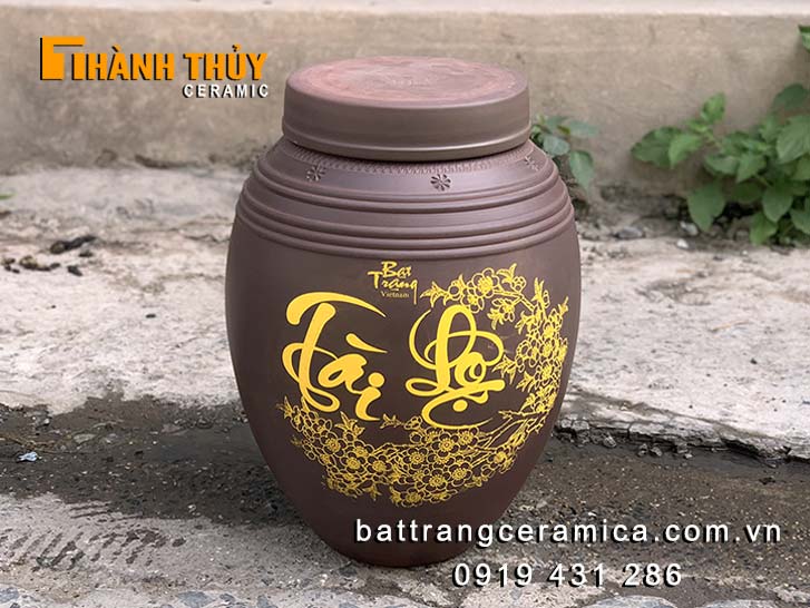 Chum sành tài lộc Bát Tràng 30 lít chất lượng giá tốt
