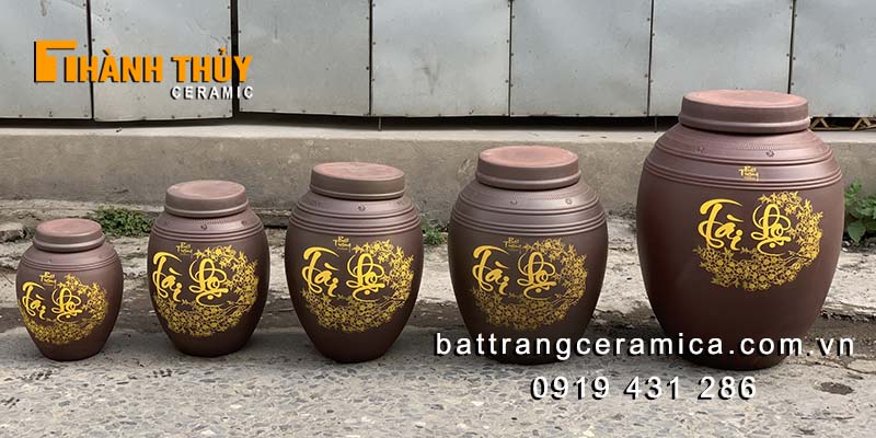 Chum sành tài lộc Bát Tràng 30 lít chất lượng giá tốt
