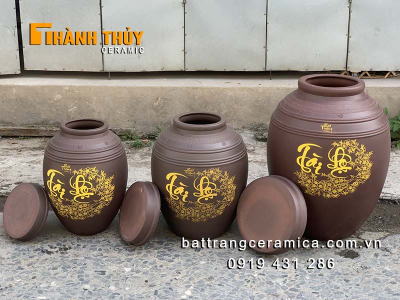 Chum sành tài lộc Bát Tràng 30 lít chất lượng giá tốt