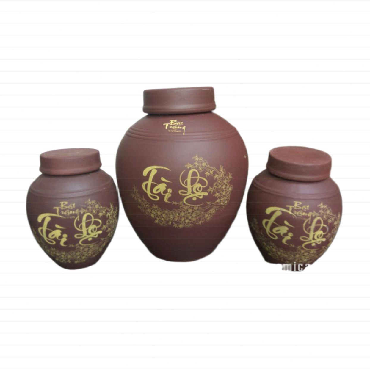 Chum sành Bát Tràng 3L ngâm rượu tốt Tài Lộc bền đẹp 