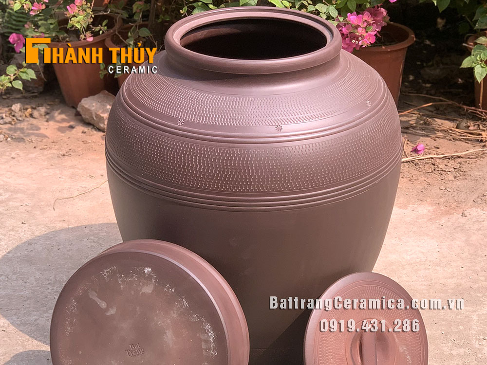 Chum ngâm rượu Bát Tràng 200L sành cao cấp chuẩn thủ công giá tốt 