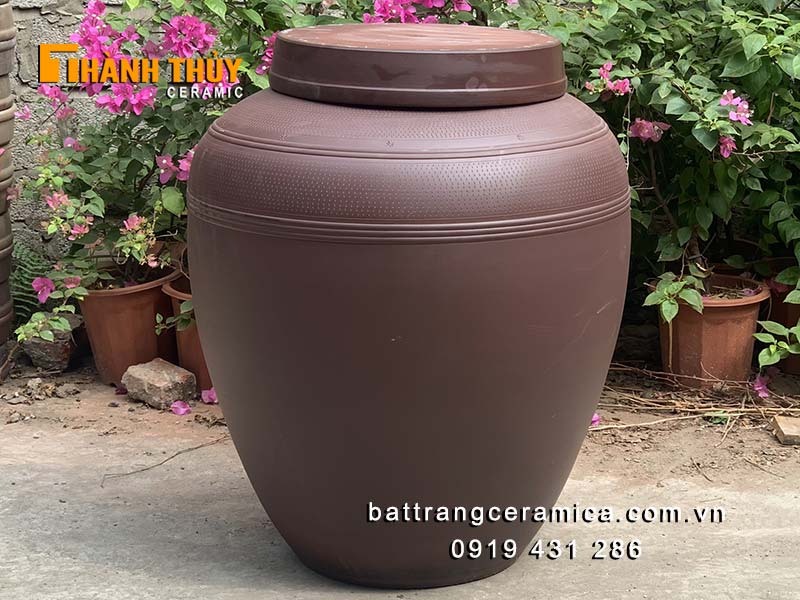 Chum ngâm rượu Bát Tràng 200L sành cao cấp chuẩn thủ công giá tốt