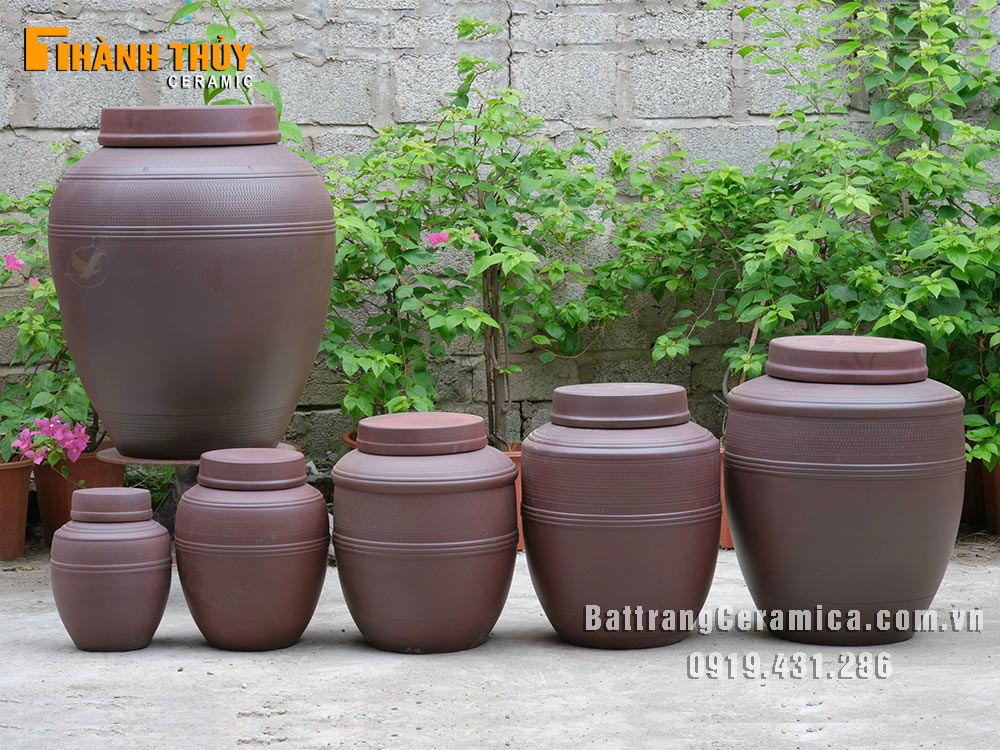 Chum sành 5 lít đựng rượu thủ công an toàn chất lượng cao