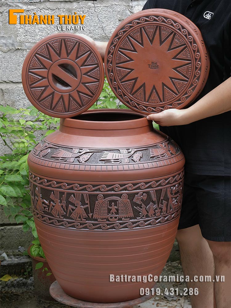 Chum sành trống đồng 100L chính hãng bền đẹp giá tốt