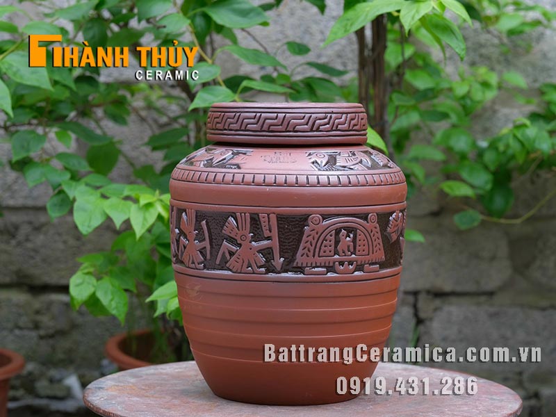 Chum trống đồng Bát Tràng 5L chất liệu bền đẹp giá tốt