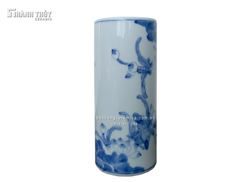 Ống hương men Lam 22cm chuẩn đẹp chất lượng giá tốt