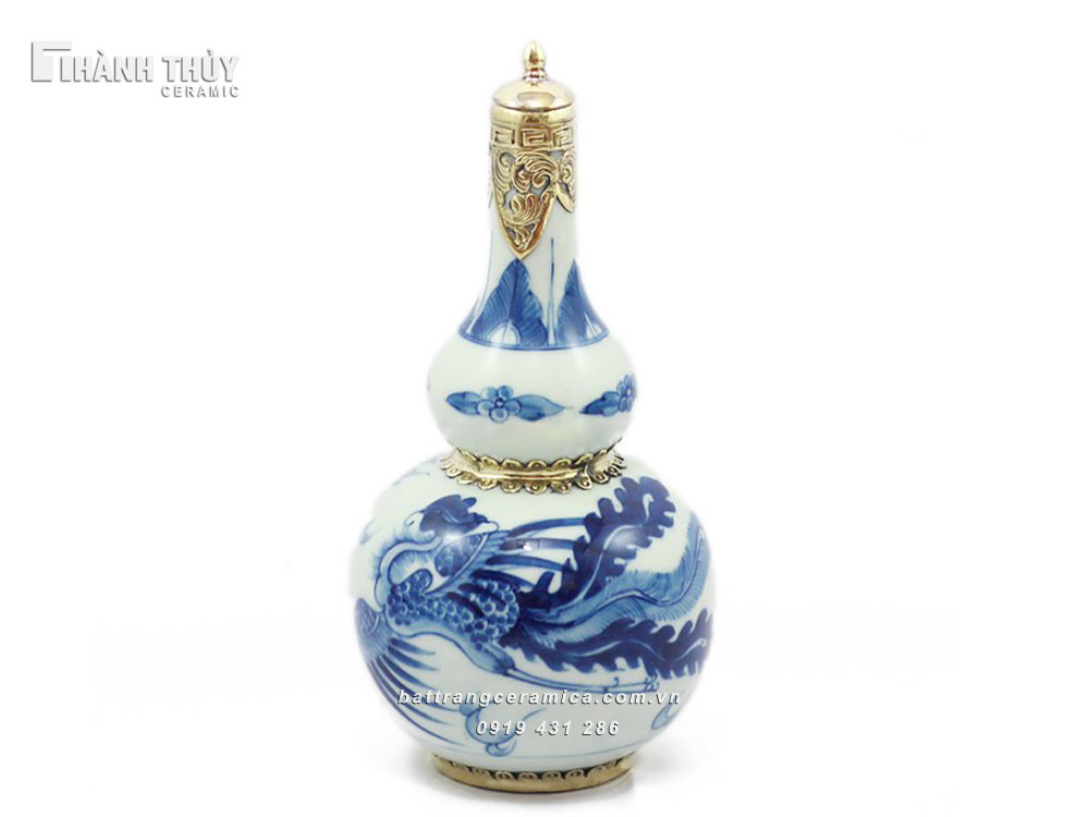 Hồ lô Phượng Hoàng bọc đồng 500ml may mắn tài lộc bền bỉ Hồ lô Phượng Hoàng bọc đồng 500ml may mắn tài lộc bền bỉ