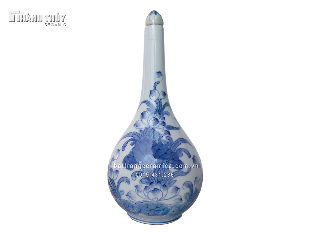 Nậm rượu men Lam 20cm quà tặng độc đáo chất lượng cao 