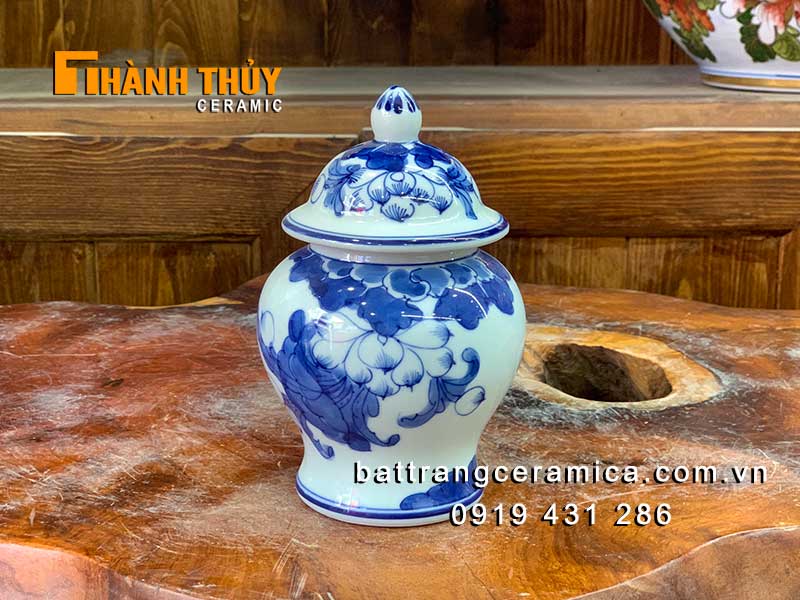 Chóe thờ hoa Sen 16cm Bát Tràng cao cấp Đẹp Sang Trọng