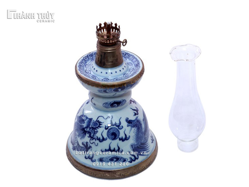 Đèn dầu thờ Bát Đại 38cm sang trọng uy nghi bảo vệ tâm linh