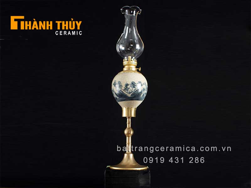 Đèn dầu bàn thờ quả lê cao 36cm đèn thờ phong thủy tài lộc