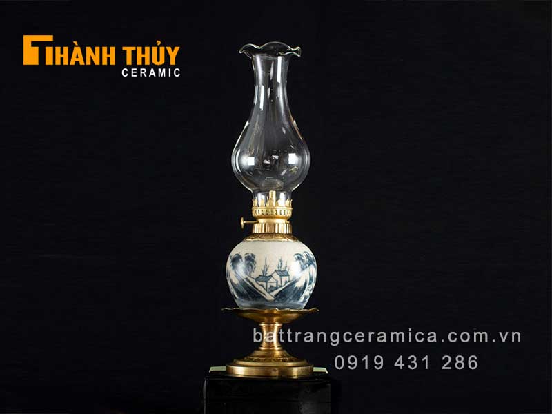 Đèn dầu quả lê 31cm thờ cúng phong thủy bảo vệ tài lộc