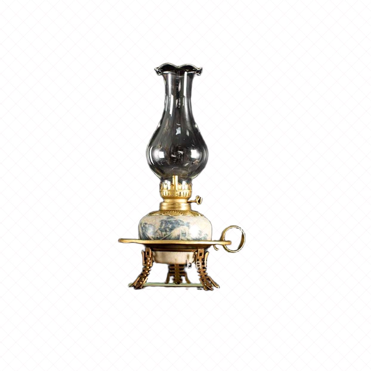 Đèn dầu giả cổ cao 22cm phong thủy thờ cúng tài lộc 