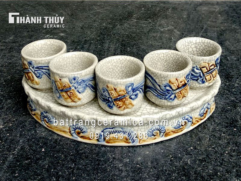 Kỷ cong 5 cuốn thư men rạn cổ phong thủy sang trọng, quà độc đáo Kỷ cong 5 cuốn thư men rạn cổ phong thủy sang trọng, quà độc đáo