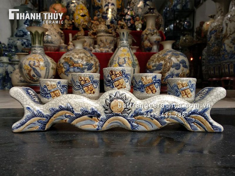 kỷ ngai 5 chén rạn nổi sang trọng độc đáo quà tặng đẳng cấp kỷ ngai 5 chén rạn nổi sang trọng độc đáo quà tặng đẳng cấp