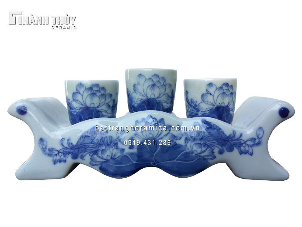 Kỷ ngai 3 men Lam cao cấp Quà tặng độc đáo Giá tốt